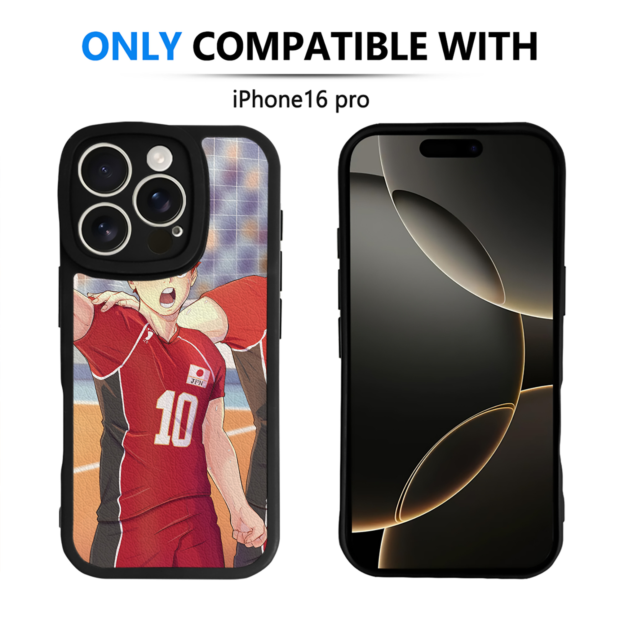 （画像用） ハイキュー!! Haikyu!! 【iPhone 16シリーズ対応】シリコンスマホケース（レザー調） 材質：シリコン